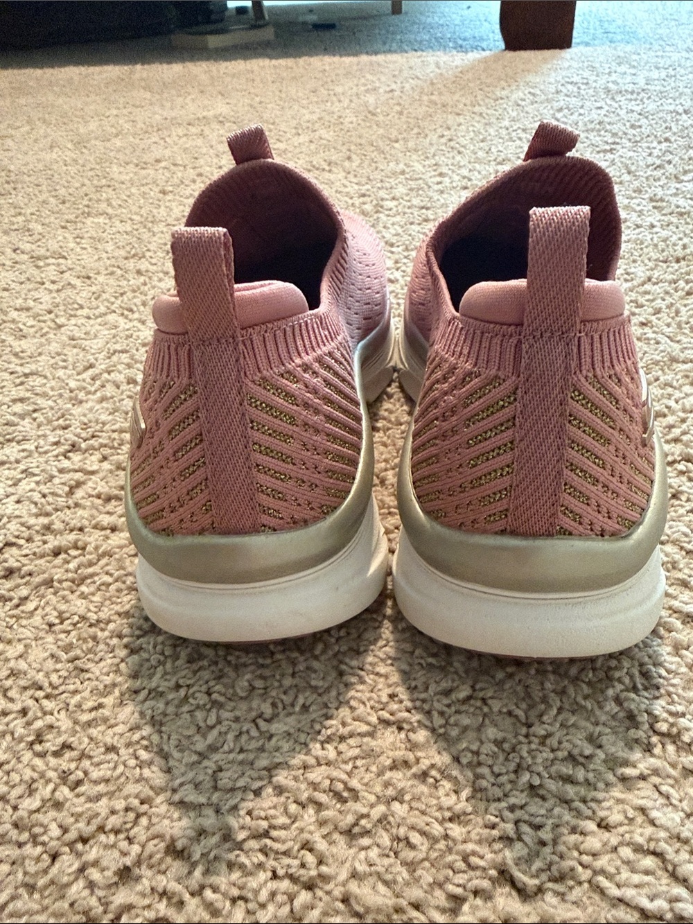 Skechers Women's Slip-On Knit Sneakers in Dusty Pink - Picture 3 of 5